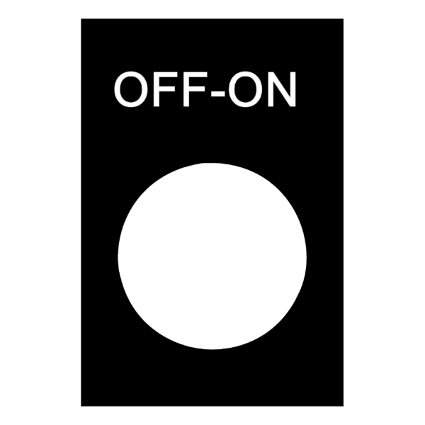 Schneider Electric Off-On Selector Legend Plate