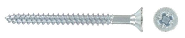 10 x 1.5" Pozi Countersunk Twinthread Screw 100Pk