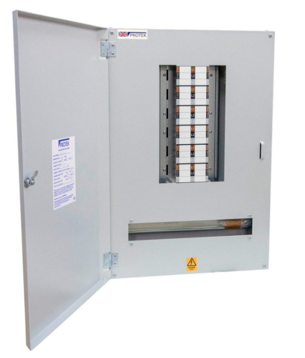 12 Way 125A 3 Phase B Type Board Incomer Not Included